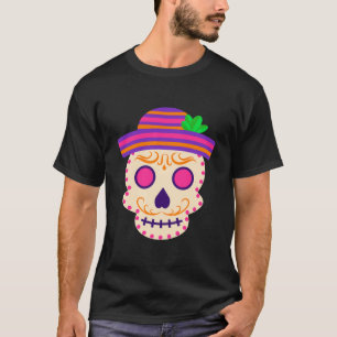 Camiseta Belo crânio de Sombrero Día de los Muertos