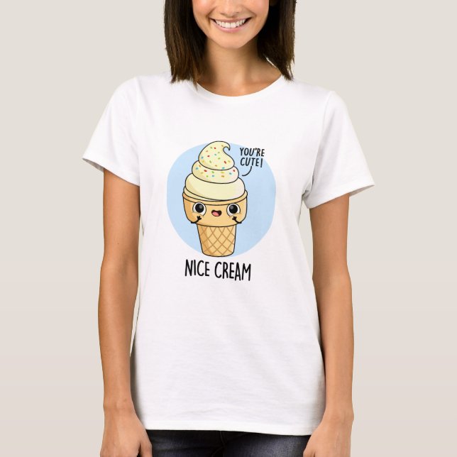 Camiseta Belo Creme Engraçado Sorvete Pun (Frente)