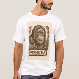 Camiseta Belo desenho de Orangutan