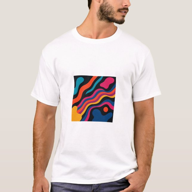 Camiseta Belo design abstrato para quase qualquer produto. (Frente)