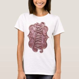 Camiseta Belo Design Cor-de-Rosa INVENCÍVEL Ousado