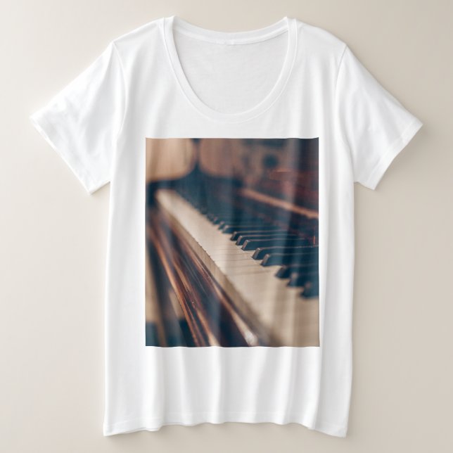 Camiseta Belo Design de Piano (Frente do Design)