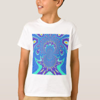 Belo design de vetor de caleidoscópio azul ciano