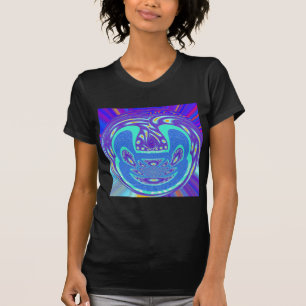Camiseta Belo design de vetor de caleidoscópio azul ciano