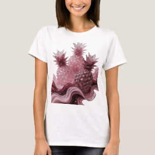 Camiseta Belo Design Gráfico de ABACAXIS VIDRADOS de Prata