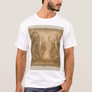 Camiseta Belo design gráfico de estilo ocidental.