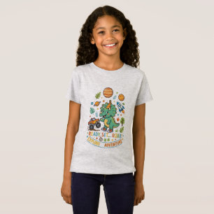 Camiseta Belo Dinossauro T-Rex Aventura Pronto para Rugir C
