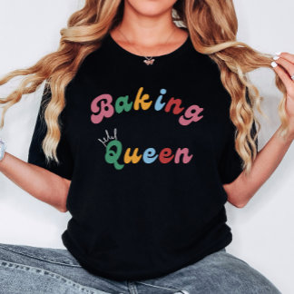 Camiseta Belo Diversão Retro-Baking Rainha Real Mulher Real