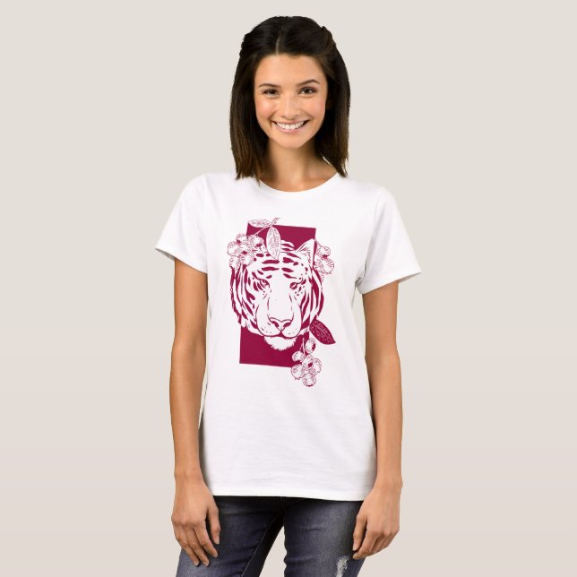 Camiseta Belo e bonito Tigre (Frente Completa)