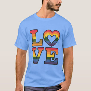 Camiseta Belo e clássico amor lésbico e elegante arco-íris
