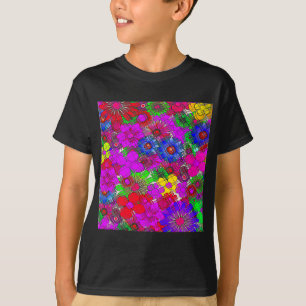 Camiseta Belo e colorido padrão floral incrível design a