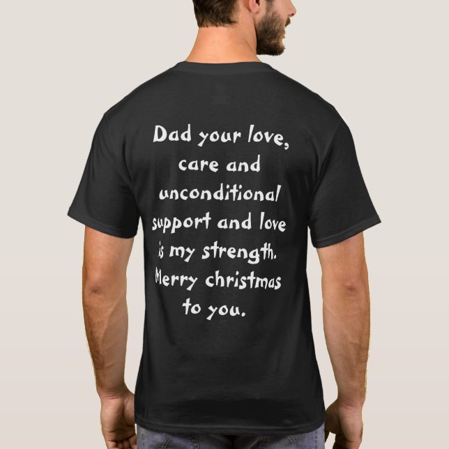 Camiseta belo e elegante presente de natal para pai (Verso)