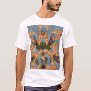 Camiseta Belo e engraçado padrão de girafa africana
