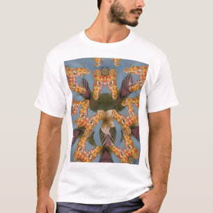 Camiseta Belo e engraçado padrão de girafa africana