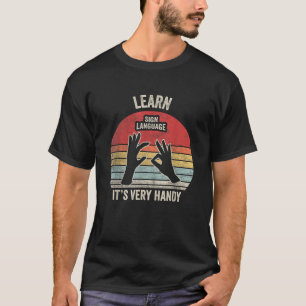 Camiseta Belo e Legal Linguagem de Sinais de Aprendizado de