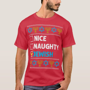 Camiseta Belo e malvado Hanukkah Ugly Christmas Chanuk