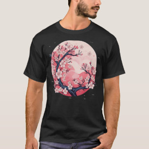 Camiseta Belo Flor Sakura Vermelho para Amantes de Plantas 
