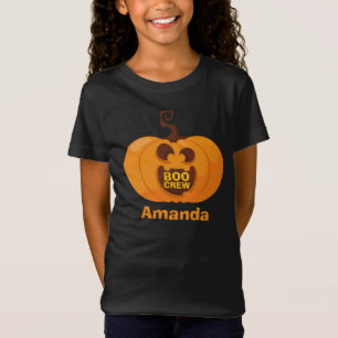 Camiseta Belo Halloween Boo Crew Engraçado Pumpkin Laranja