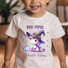 Camiseta Belo Halloween Unicorn Boo Bonito Vibes Girls