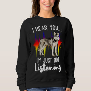 Camiseta Belo Husky Siberiano Ouviu Você Eu Simplesmente Nã