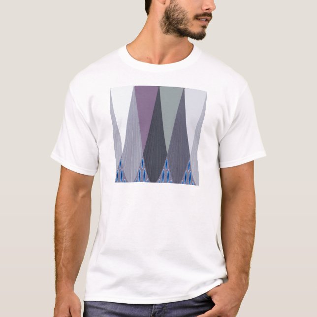 Camiseta Belo Impressão de Design de Arte Chevron (Frente)