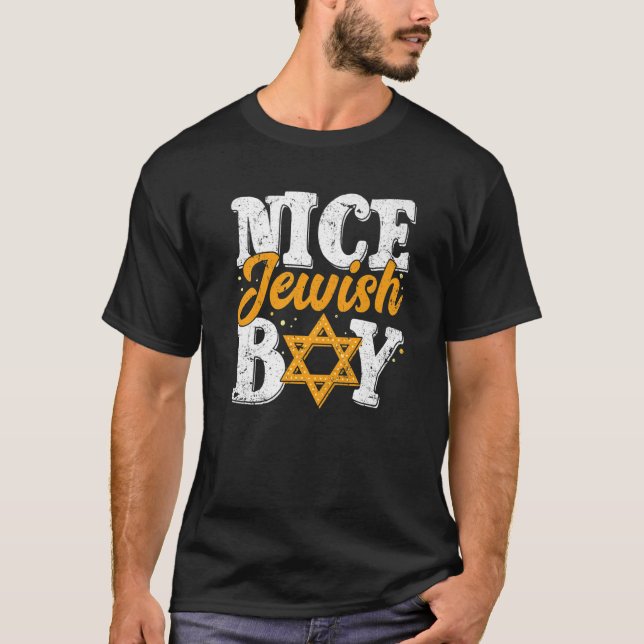 Camiseta Belo Jewly Boy Ugly Hanukkah Sweater Chanukah Jew (Frente)