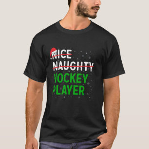 Camiseta Belo jogador de hóquei Natal Santa Hat Xma