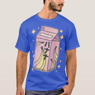 Camiseta Belo Leite de Banana Japonês Bebida Kawaii Manga A