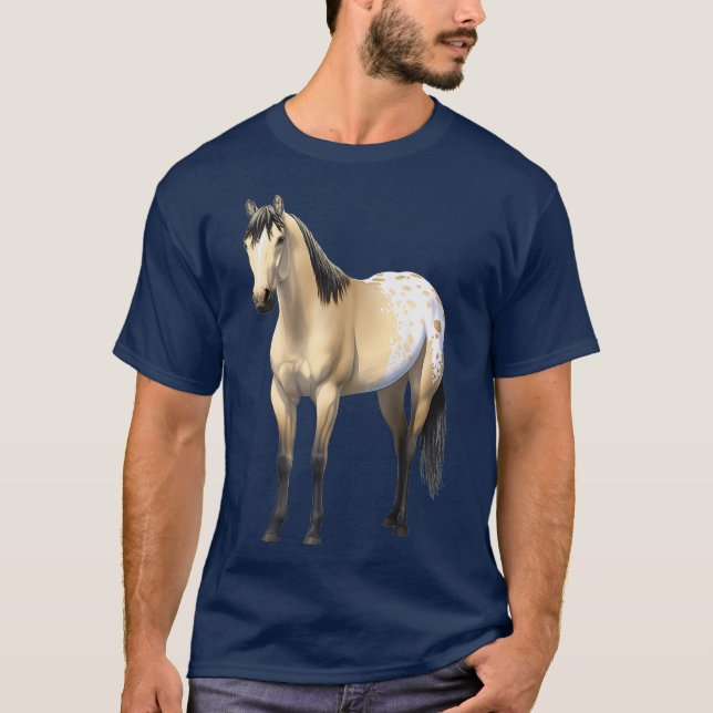 Camiseta Belo Leitelho Buckskin Appaloosa Horse (Frente)