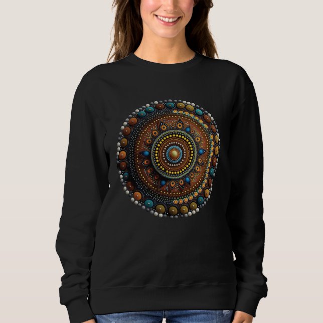 Camiseta Belo Mandala de Pontos Geométricos (Frente)
