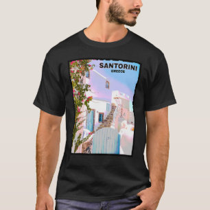 Camiseta Belo Mar Egeu Ilha Grega Antiga Santorin