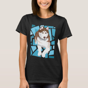 Camiseta Belo Marrom Siberian Husky