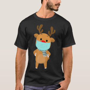 Camiseta Belo Natal 2021 - Máscara de Reindeer Matching Paj