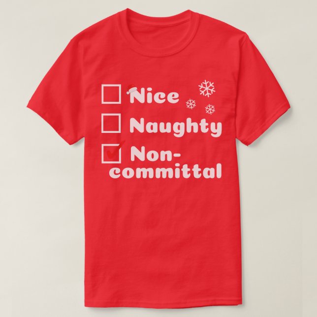 Camiseta Belo Natal Engraçado Não-comprometido (Frente do Design)