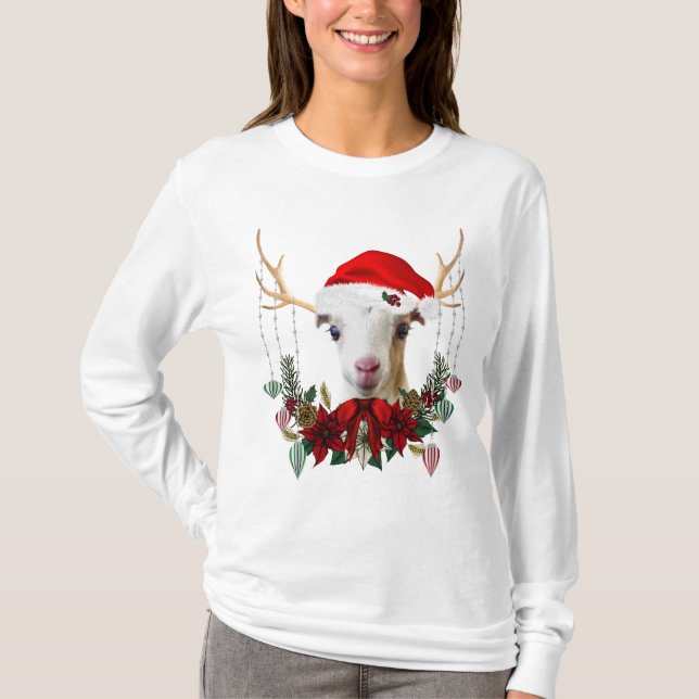 Camiseta Belo Natal Goat La Mancha Baby Kid (Frente)