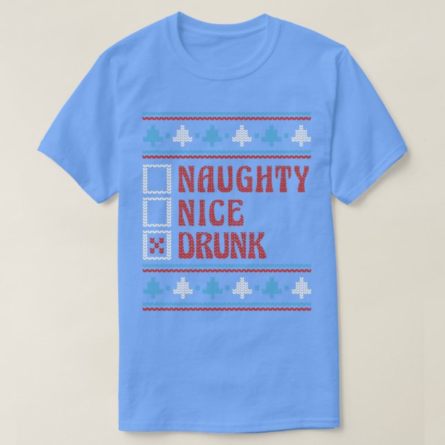 Camiseta Belo Ou Bebado De Natal Feio (Frente do Design)