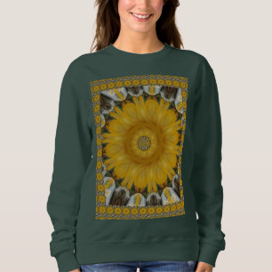 Camiseta Belo Ouro Sol Flor Design Brilho