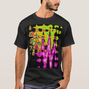 Camiseta Belo padrão de cores da água, Design