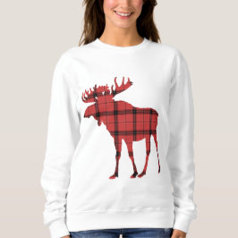 Camiseta Belo Padrão Xadrez Vermelho e Preto de Alce