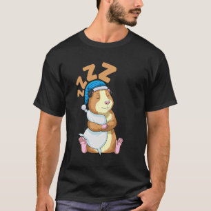 Camiseta Belo Pajama para Mulheres Noite Dormindo Guiné Pig