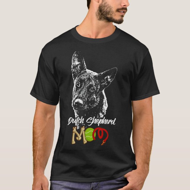Camiseta Belo pastor holandês Mãe (Frente)