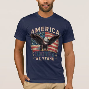 Camiseta Belo Patriótico Unidos Nós Estamos Águia Americana