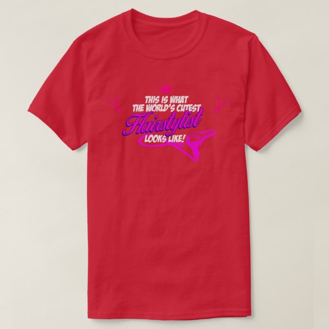 Camiseta belo presente de cabeleireiro (Frente do Design)