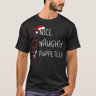 Camiseta Belo Puppeteer da Lista de Natal Xmas Papais noeis