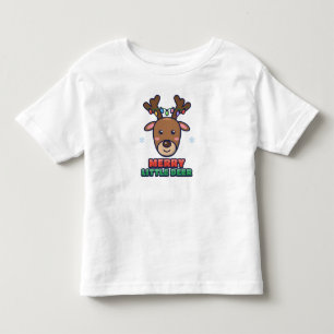 Camiseta Belo Rena com Luzes de Natal para Crianças