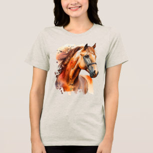 Camiseta Belo Retrato de Cavalo de Sorrel