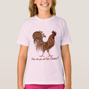Camiseta Belo Rooster diversão amor Cickens Cotação