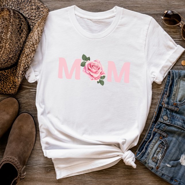 Camiseta Belo Rosa Dia da Mãe (Criador carregado)