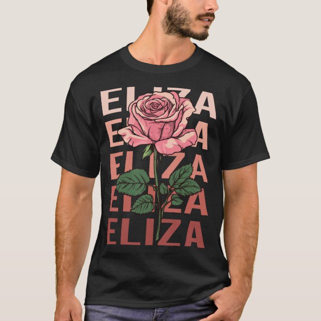 Camiseta Belo Rosa - Nome Eliza (Frente)