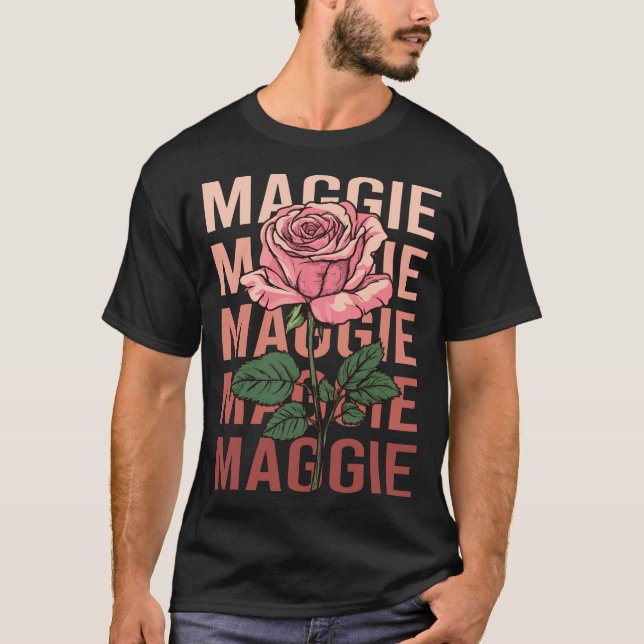 Camiseta Belo Rosa - Nome Maggie (Frente)